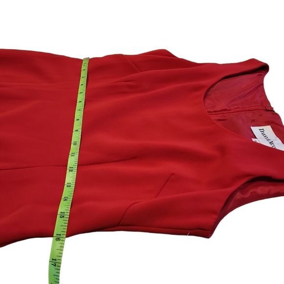 𝅺Danny & Nicole red and black faux fur 2 piece dress set sz 6 - Picture 14 of 16